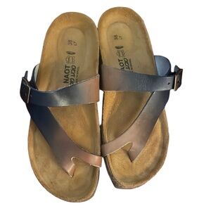 Naot Two-Tone Leather Sandals